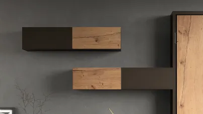 Mensola contenitore in melaminico e laccato opaco Box di Clever