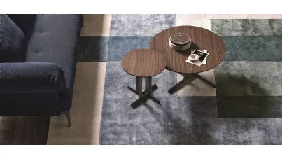 Tavolino rotondo in legno (MDF) e base in metallo Nell di Ditre Italia
