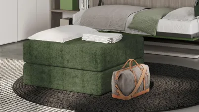 Pouf letto Inmotion in tessuto di Clever