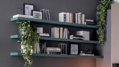 Mensola lineare in legno laminato Start di Clever