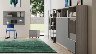 Letto singolo a scomparsa in laccato e melaminico Nikai 03 di Clever