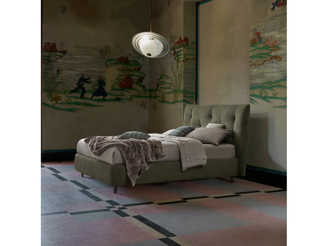 Letto in tessuto Gustav di Dorelan Letti