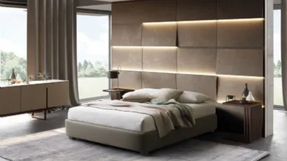 Letto moderno in tessuto Sommier di Le Comfort